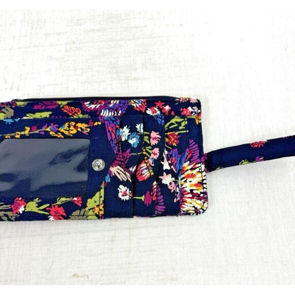 Vera Bradley Essential Messenger Bag & Ultimate Card Case Midnight Wildflowers - Picture 16 of 16